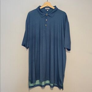 Peter Millar Crown Sport Soriano Summer Comfort XXL Short Sleeve Blue Polo